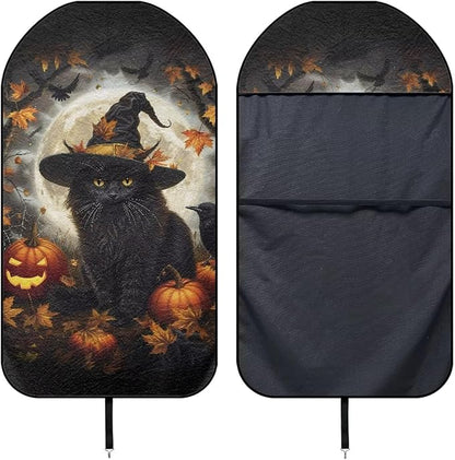 Yewattles Halloween Black Cat Non-Slip Bucket Towel Seat