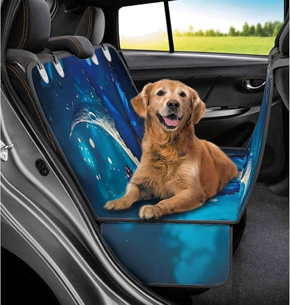 AFPANQZ Moon Butterfly Dog Dog Back Seat Cover