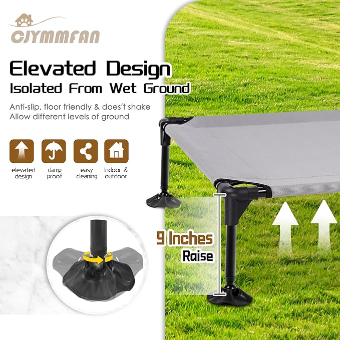 Elevated Dog Bed with 2024 Newest Canopy