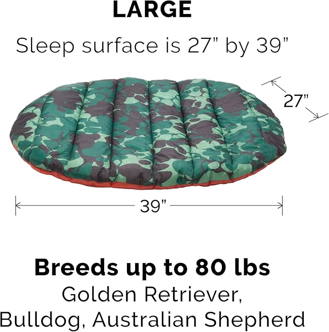 Furhaven Outdoor Travel Dog Bed for Large/Medium Dogs w/ Carry Bag