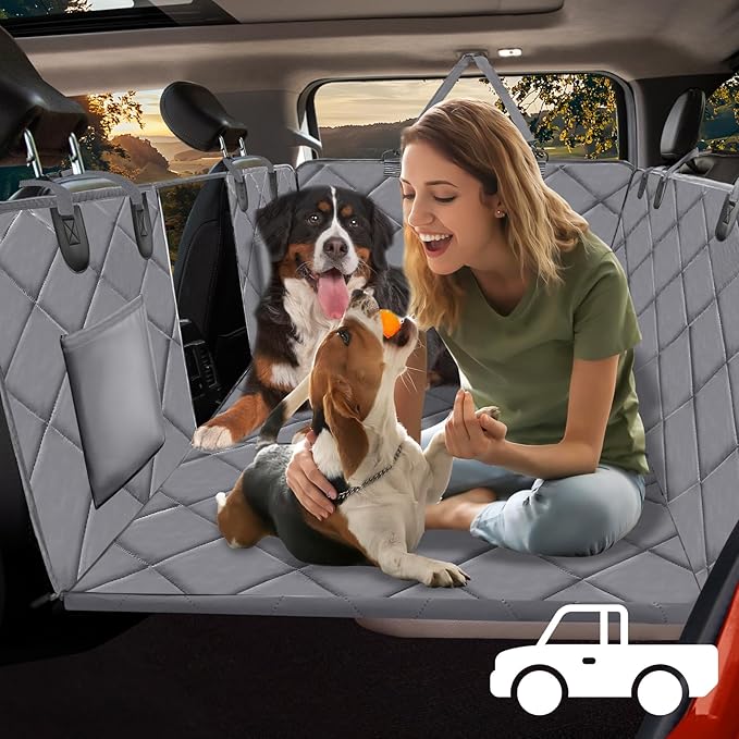 FULIDOUER Truck Back Seat Extender for Dogs 400lbs, Hard