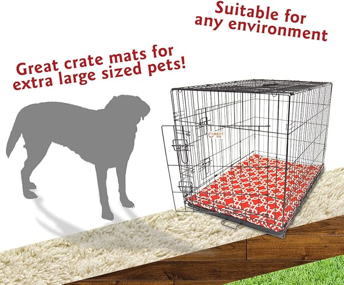 48" Links Red Crate Dog Bed Mat By Majestic Pet Products