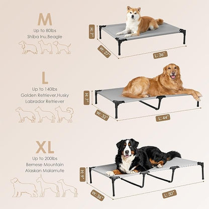 EHEYCIGA 44 Inch Elevated Dog Cot Beds for Large Dogs