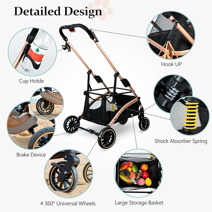 Pet Stroller 4 Wheels