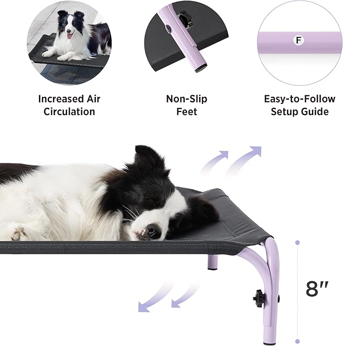 Lesure Elevated Raised Outdoor Dog Bed 34"