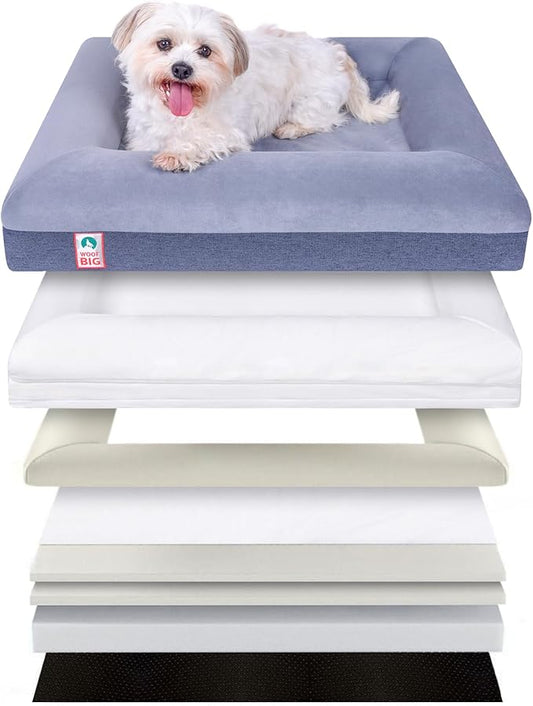 Premium Waterproof Orthopedic Dog Bed for Small Dogs Made Out of Velvet 29" x 23" x 6"