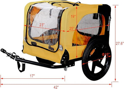 KZPFER Foldable Pet Jogging Stroller Dog Carriers Bicycle