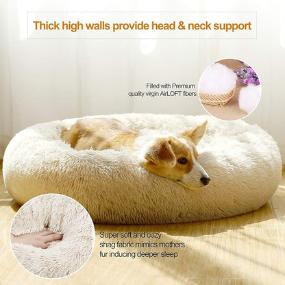 JEMA Calming Dog Beds for Medium Large Dogs 24 Inch