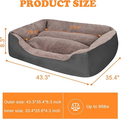 PUPPBUDD Dog Beds for Extra Large Dogs