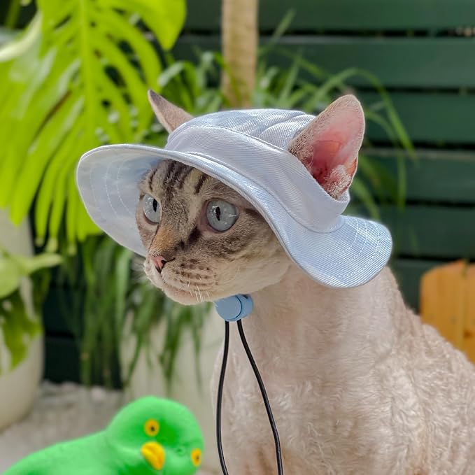 Pet hat with Ear Holes Sunscreen Baseball Cap Suitable for Small and Medium-Sized Dogs Outdoor Climbing hat in Summer Pet Products (Small