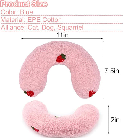 Mity rain Dog Pillow, Anxiety Relief Pillow for Dog, Ultra Soft High Density Calming Pillow for Joint Relief Sleeping Improve, Pet Calming Toy Pink