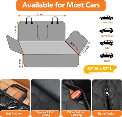 URPOWER Dog Car Seat Cover for Back Seat