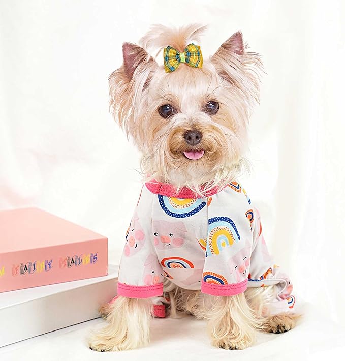 Dog Pajamas Onesie Spring Summer Dog Clothes for Small Dogs Girl Boy Soft Stretchy Pet Puppy Clothes Doggie Pjs Cat Outfit Jammies