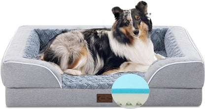Memory Foam Large Dog Bed with Bolsters