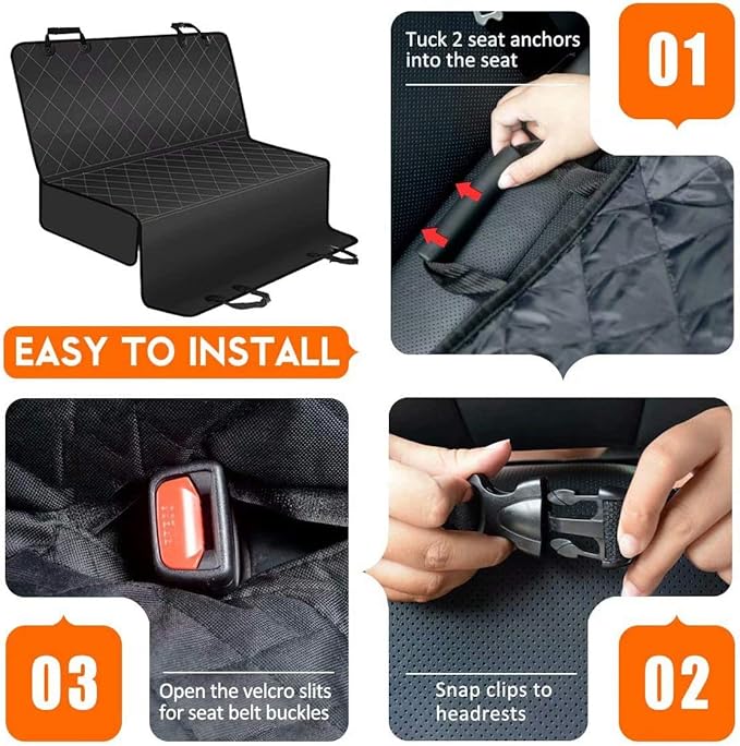 AFPANQZ Sunflower Print Dog Seat Cover for Cars