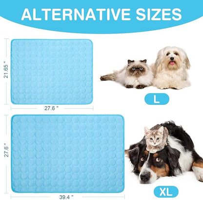 Pet Cooling Bed Mats Dog Cooling Mat Washable Comfort Breathable for Dogs and Cats Indoor Outdoor 21.65 * 27.55Inch)