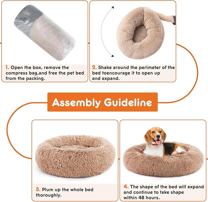 DUMOS Calming Dog Bed 22 Inch 15 lbs