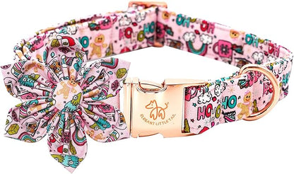 Elegant little tail Dog Collar with Flower