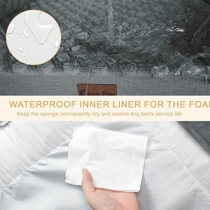 Memory Foam XL Dog Bed with Bolsters