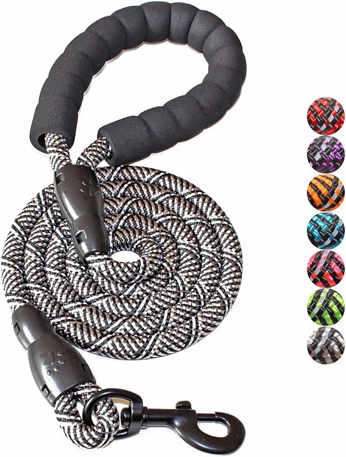 BAAPET 2/4/5/6 FT Dog Leash with Comfortable Padded Handle and Highly Reflective Threads for Small Medium and Large Dogs (5FT-1/2''