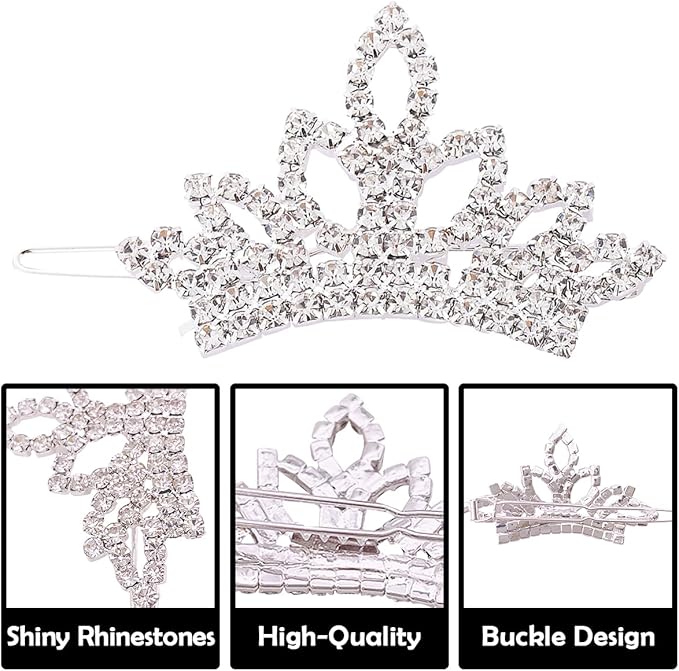 PET SHOW 1pc/Pack Dog Tiara Crown Hair Clips