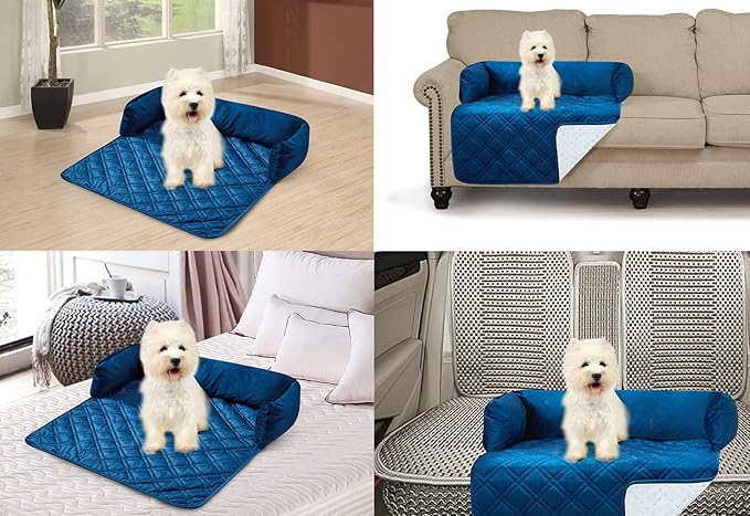 Brilliant Sunshine Premium Blue Silky Velvet Pet Sofa Bed