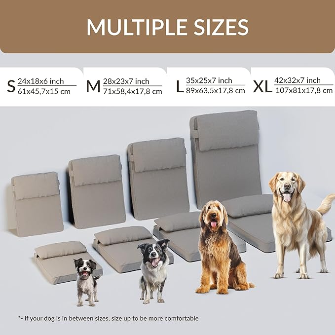 28"x 23" x 7" Washable Dog Bed with Square Pillow and Waterproof Cover