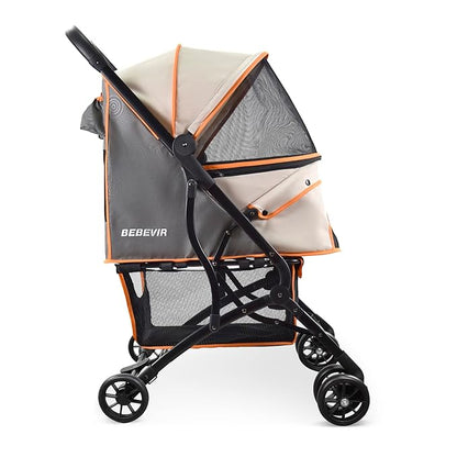 Dog Stroller Pet Stroller Cat Stroller Advanced Portable 1-Hand Quick