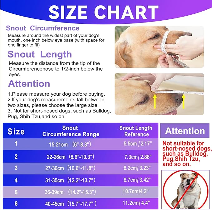 Dog Muzzle Size3)