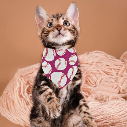 Baseball Dog Bandanas for Small Dogs Breed Cats 18 Inch 7PCS