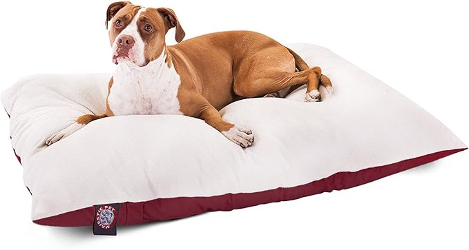 36x48 Burgundy Rectangle Pet Dog Bed By Majestic Pet Products Large