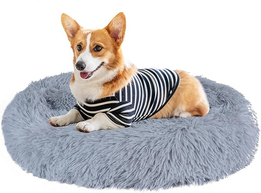 Calming Dog Bed for Small Medium Large Dogs (30 x 30 Inch,