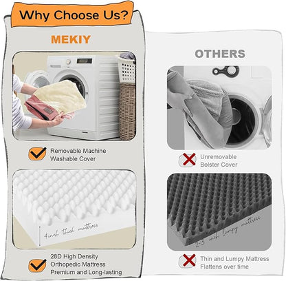 Large Dog Bed Orthopedic Washable: Beds Bolster