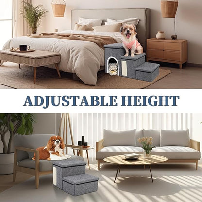 Dog Stairs for High Bed and Couch 4 IN 1 Foldable 180LBS