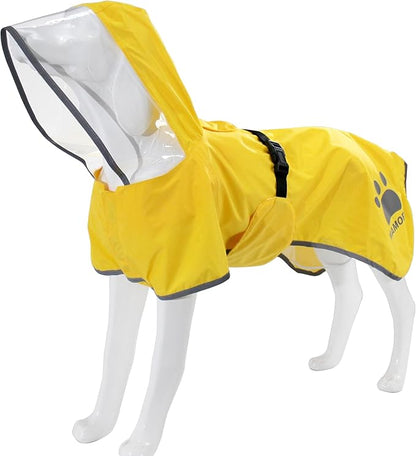 MAMORE Dog Raincoat Hooded Poncho