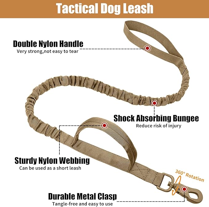 Tactical Dog Collar Leash Set