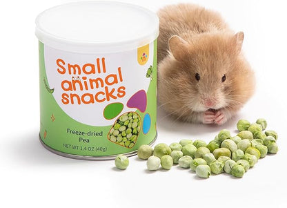 Niteangel Hamster Snack & Treats Toy - Small Animal Natural Treat for Dwarf Syrian Robo Hamsters Gerbils Mice Degus or Other Small-Sized Pets (Freeze-Dried Pea - 1.4oz (40g))