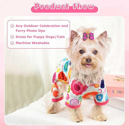 Dog Pajamas Onesie Spring Summer Dog Clothes for Small Dogs Girl Boy Soft Stretchy Pet Puppy Clothes Doggie Pjs Cat Outfit Jammies