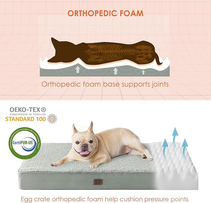 EHEYCIGA Orthopedic XL Dog Beds for Extra Large Dogs with Removable Washable Cover 44x32