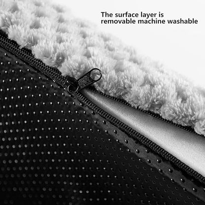 Memory Foam Dog Crate Bed Pad for Medium Size Dog Soft Fluffy Kennel Pad Crate Mat for Pet Anti-Slip Comfy Puppy Bed for Dog Cage 36x22 Inch,Grey