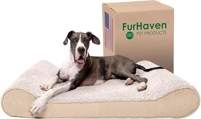 Furhaven Orthopedic Dog Bed for Extra Large Dogs w/ Removable Washable Cover 180 lbs