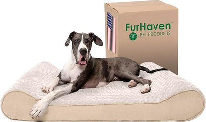 Furhaven Orthopedic Dog Bed for Extra Large Dogs w/ Removable Washable Cover 180 lbs