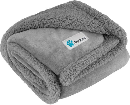 PetAmi WATERPROOF Dog Blanket for Bed 80x60 Light