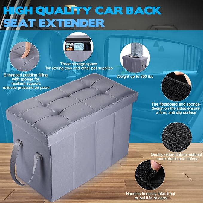 2 Pack Car Back Seat Extender for Dogs 300lbs Car