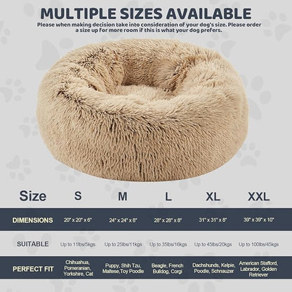 Calming Dog Bed for Medium Large Dogs 31", Shag