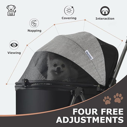 SWITTE Dog Stroller for Small Medium Dogs 4 Universal