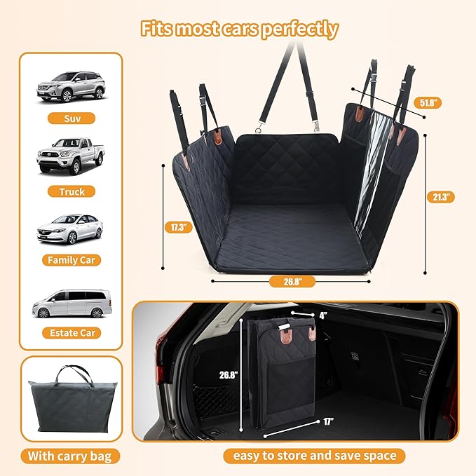 Dog Car Seat Cover 40%, Honeycomb 400lbs, 600D