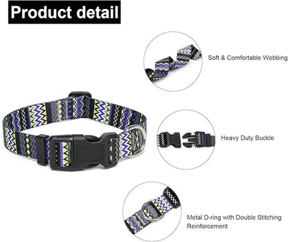 Adjustable Dog Collar with Patterns