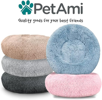 PetAmi Calming Dog Bed for Small Medium Dog Cat 25 lbs, 23 inch,