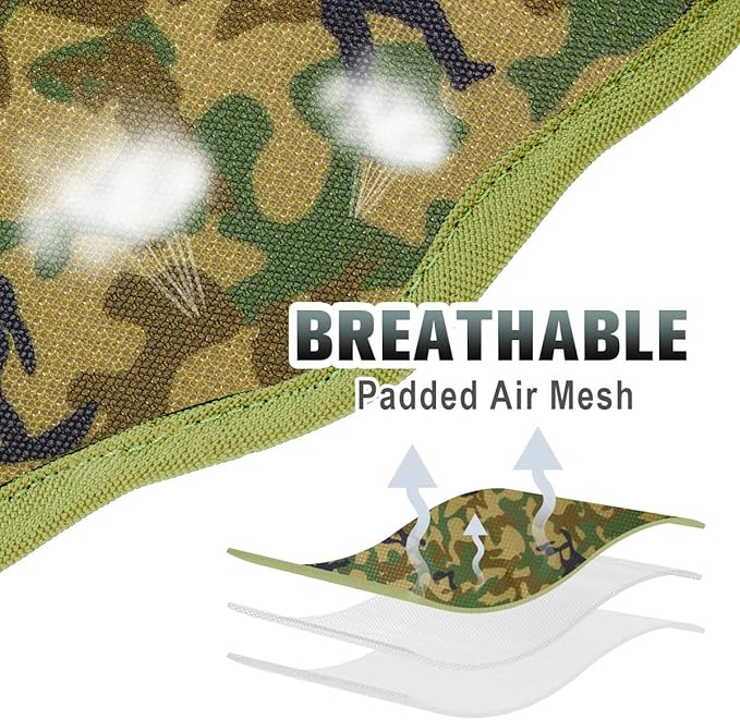 BARKBAY No Pull Dog Harness Large Step in Reflective Dog Harness with Front Clip and Easy Control Handle for Walking Training Running with ID tag Pocket(Camo,M)